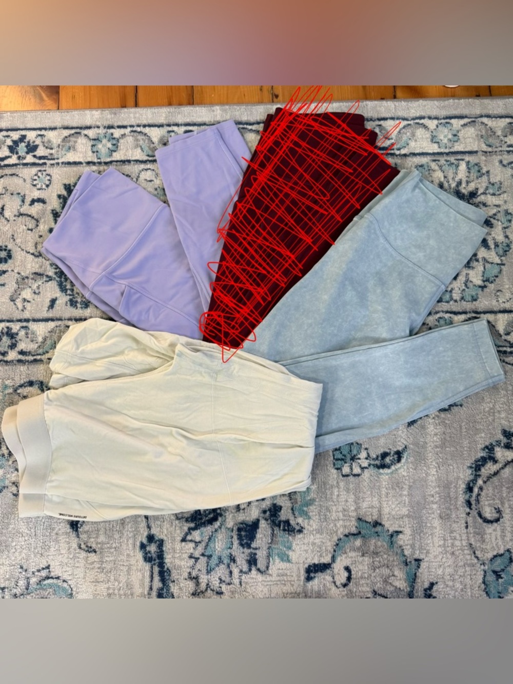 Wunder Under Snow Washed Blue & Align w/ Pockets Lilac Smoke & Bone Base Layer